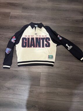 STARTER New York Giants Pullover - Cream & navy blue